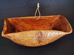 Antik afrikai Turkana törzsi faragott fa tál (É-Ny Kenya)