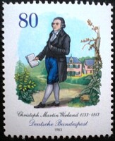N1183 / Németország 1983 C. Martin Wieland, költő bélyeg postatiszta