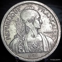 Francia Indokína  20 centieme, 1945 Verdejel nélkül A17E1V+