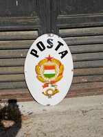 Ritka, régi címers Posta nagy zománc tábla