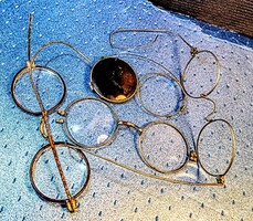 Wire-rimmed glasses/frames/: 4 pcs, incomplete