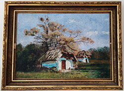 JOBBÁGYI-HOMOLYA JENŐ Oil Painting - KUNYHÓK, Perfect Condition, Guarantee!