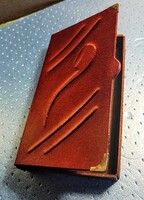 Pipa tartó bőr doboz Újszerű, 9/11/3 cm, kb. 170 g.