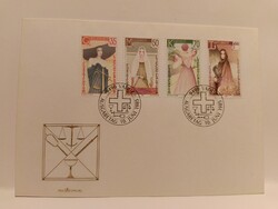 Liechtenstein 1985 A négy sarkalatos erény sorozat hivatalos alkalmi borítékon (FDC, Vaduz) Scott 80