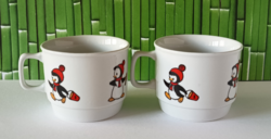 RITKA ZSOLNAY PINGVIN MINTÁS PORCELÁN BÖGRE,CSÉSZE