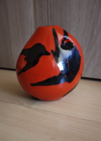Hollóházi Luria Vilma ceramic vase in rare shape