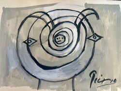 Pablo Picasso festmény szárazpecséttel hitelesítve