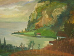 (K) Szamosvári József (1931 - ) - Öböl / Balaton, Badacsony /