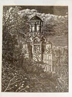 Aleksandr Egorovich Vetrov: Moszkvai templom - rézkarc