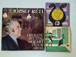 JÓZSEF RÉTI OPERA SINGER, 3 LARGE BAKELITE RECORDS + 4 SMALL BAKELITE RECORDS, Rare!