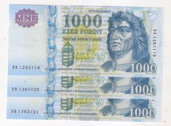 2011. 1000 forint 3x S.k. UNC!