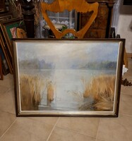 Csomor Katalin Award-Winning Bright Painting! Szelidi Lake!