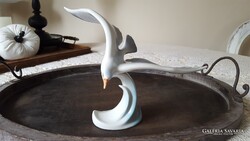 Nagyméretű,Hollóházi porcelán sirály figura