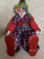 Porcelán bohóc figura