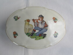 Old Hollóházi porcelain bonbon dish