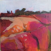 Nature-inspired contemporary abstract painting