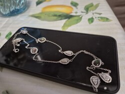 Ethiopian black noble opal jewelry set with silver necklace!