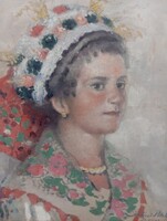 Pécsi-Pilch Dezső Oil on Canvas Painting