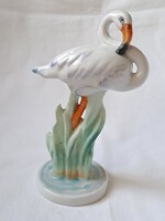 Rare Old Drasche (Kőbánya Porcelain Factory) Hand-painted Flamingo Porcelain Figurine