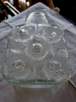 Vintage Walther Glass   buborékos üveg  váza