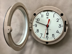 Military watch. Soviet submarine wall clock. Naval deck watch. Video of operation available
