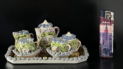 Ritka Antik Alt Wien  Porcelán jelzésű Miniatűr Teáskészlet !