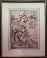 Miklós Borsos - St. Francis Xavier SKETCH! Unique Ink Drawing!
