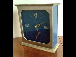 Retro Steel Frame Desk Quartz Clock - Jaeger-LeCoultre, 1970s/80s, working