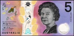 Ausztrália 5 dollár polymer UNC 2021