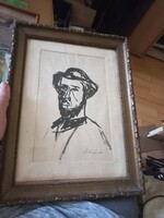Holló László tusrajz