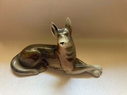 Royal Dux németjuhász - porcelán figura