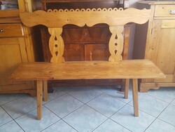 Old Peasant Backrest Bench - Pine