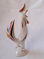 Rare Drasche (Kőbánya Porcelain Factory) hand-painted Art Deco rooster porcelain figurine