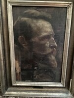 BIHARI SÁNDOR 1855 - 1906 : Férfi portré .