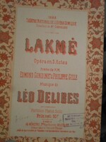 Delibes: Lakmé piano excerpt, pre-war antique