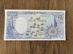 Kongó 1000 Francs 1992 UNC