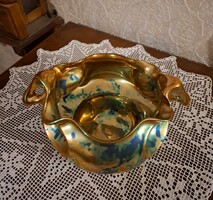 Zsolnay Eozin Labrador Stunning Art Nouveau Serving Dish!