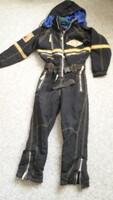 Getngo Sport Black Hooded Zipper Pockets Ski Overalls 140 Like New