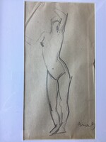 Hollóházi Margit (1895 - 1993), Nude Sketch