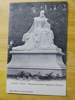 Antik lap,Svájc,Territet-i Erzsébet királyné emlékmű, Sisi emlékmű a Rózsa parkban, postatiszta