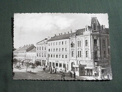 Képeslap,Zalaegerszeg,Rákóczi út,ÁFOR benzinkút,dohánybolt pavilon,látkép,részlet, 1960-