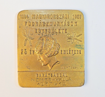 Hungarian Hairdressers' Association / Rare Hairdressing Industry History Bronze Plaque