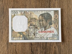Comore-Szigetek 100 Francs 1963 AUNC