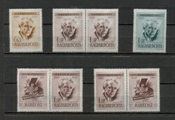 M233 - 1955. Bartók Béla I. sor + XXVIII. Bélyegnap szelvényes bélyegpárok (**)