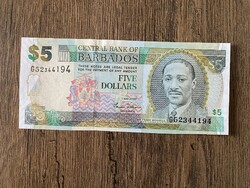 Barbados 5 Dollár 2007 UNC