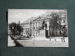 Képeslap,Székesfehérvár,Szent István szobor,tér,tanácsháza látkép,részlet,1960-