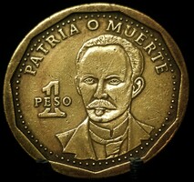 Kuba 1 peso, 2002 José Martí G01A5V+