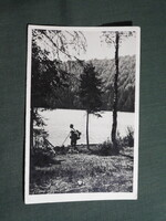 Képeslap,Románia,Tusnádfürdő,Szent Anna tó,Lacul Sfânta Ana,látkép,részlet,1940-