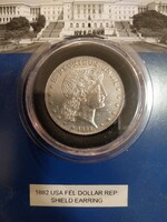 1882 USA fél dollár REPLIKA Shield Earring
