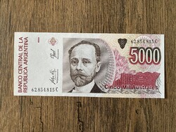 Argentína 5000 Australes 1989 UNC